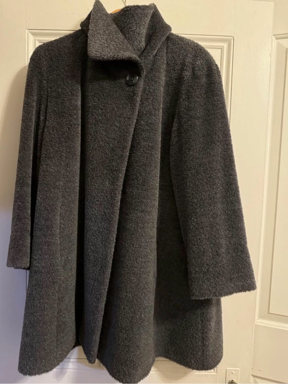 Cinzia Rocca Charcoal Gray Wool Alpaca Coat